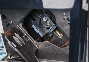 automatic door mechanism close up